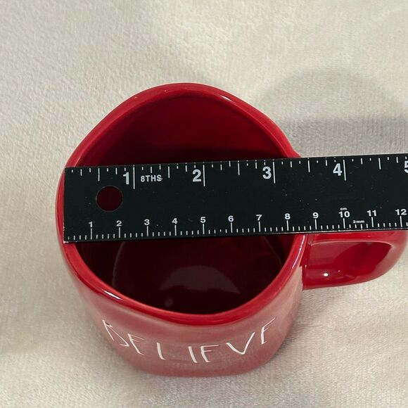 Rae Dunn Artisan Collection by Magenta “Believe” Red Ceramic Christmas Mug. LNWO - Picture 6 of 10